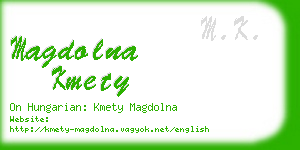 magdolna kmety business card